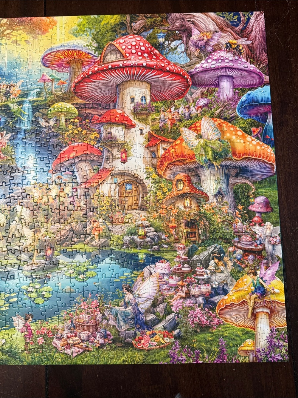 Aimee Stewart Merry Mushroom Village Jigsaw Puzzle. 1000 pieces complete - Picture 5 of 7